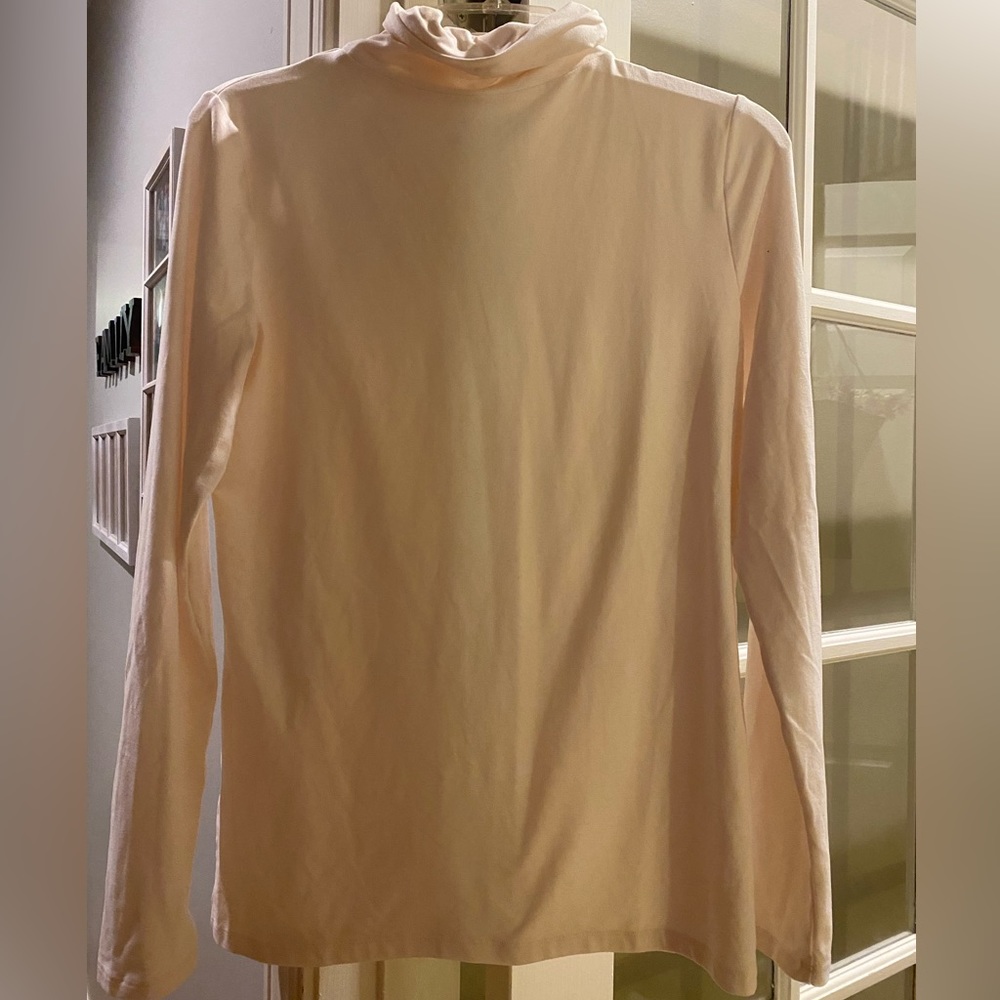 ZENANA OUTFITTERS TURTLENECK LONG SLEEVE TOP IN CREME Size Large